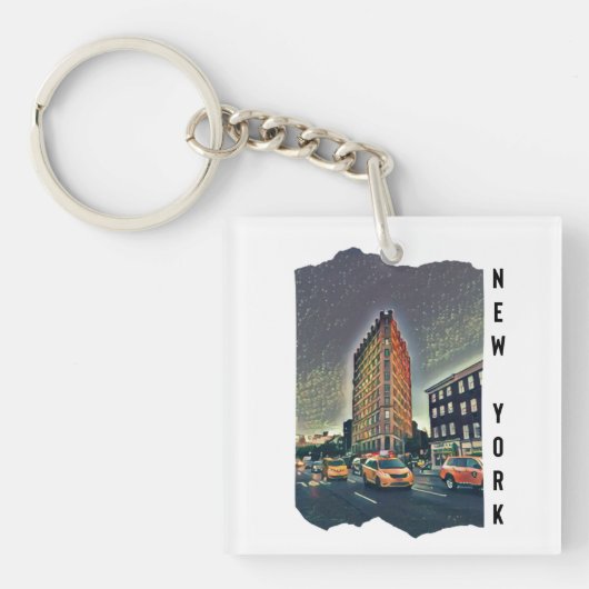 New York City Aesthethetische fotokunst Sleutelhanger (Voorkant)