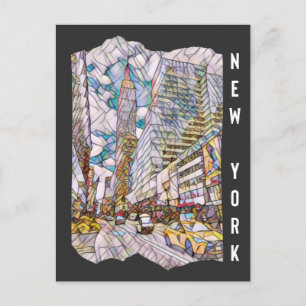New York City Aesthetische mozaïekkunst Briefkaart