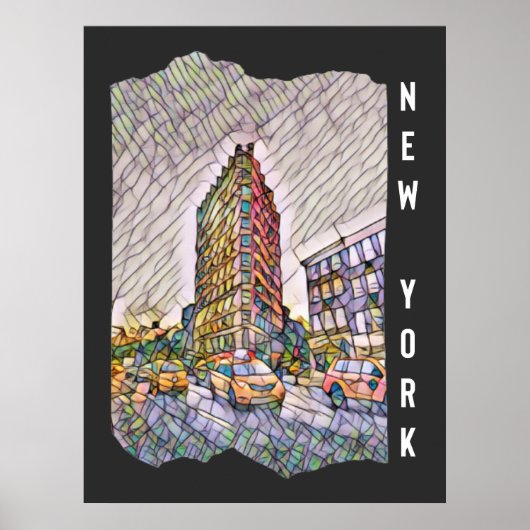 New York City Aesthetische mozaïekkunst Poster (Voorkant)