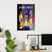 New York City, affiche de voyage Time Square (Home Office)