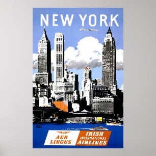 New York City Air Travel Poster