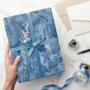 New York City Architectonische Blauwdruk Illustrat Cadeaupapier