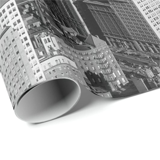 New York City Art Deco Skyscraper Cadeaupapier (Rol Hoek)