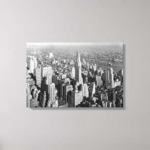 New York City Art Deco Skyscraper Canvas Afdruk