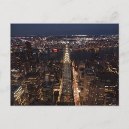 New York City at night - Chrysler Building Briefkaart