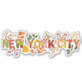 New York City Autumn Sticker (Voorkant)