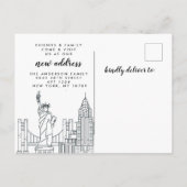 New York City Bewegende Aankondiging Briefkaart (Achterkant)