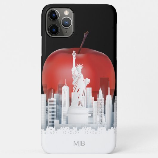 New York City Big Apple met Monogram Case-Mate iPhone Case (Achterkant)