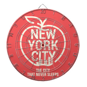 New York City Big Apple Modern Red Fun Dartbord