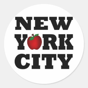 New York City (Big Apple) Ronde Sticker