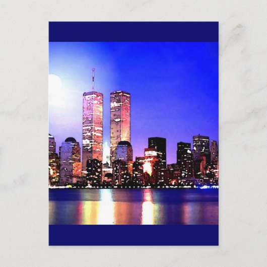 New York City bij nacht Briefkaart (Voorkant)