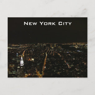New York City bij nacht Briefkaart