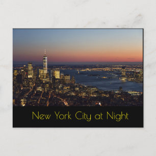 New York City bij nacht Briefkaart