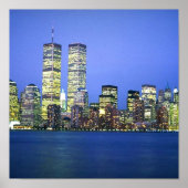 New York City bij nacht Poster (Voorkant)