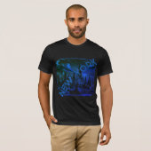 New York City Black Blue Nom Graphic T-Shirt (Devant entier)