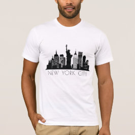 New York City Black en White Silhouette T-shirt
