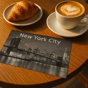 New York City Black en White Skyline Briefkaart