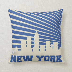 New York City Blue Kussen