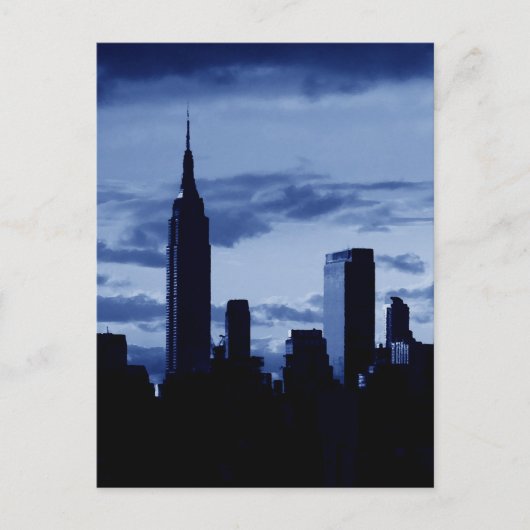 New York City & Blue Night Briefkaart (Voorkant)