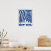 New York City Blue Poster (Keuken)