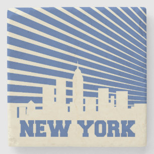 New York City Blue Stenen Onderzetter