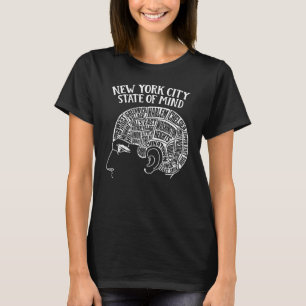 New York City Brain Head Design T-shirt