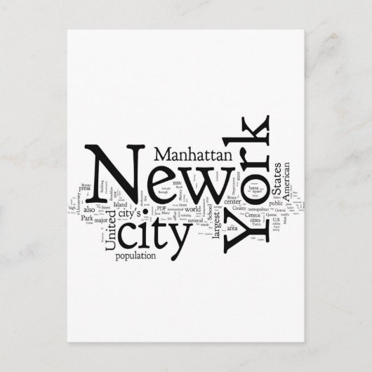 New York City Briefkaart (Voorkant)