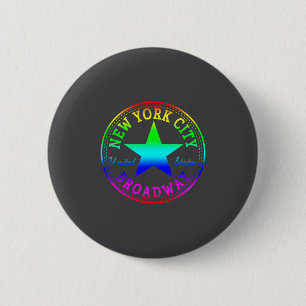 New York City Broadway Theater Nyc Verenigde State Ronde Button 5,7 Cm