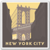 New York City | Brooklyn Bridge Sticker (Voorkant)