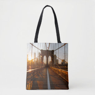 New York City Brooklyn Bridge Sunrise Draagtas