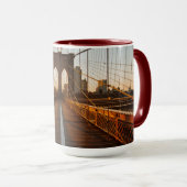 New York City Brooklyn Bridge Sunrise Mok (Voorkant rechts)