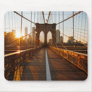 New York City Brooklyn Bridge Sunrise Muismat
