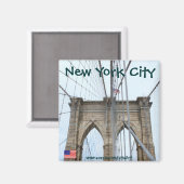 New York City Brooklyn brug magneet ontwerp (Voorkant / Achterkant)