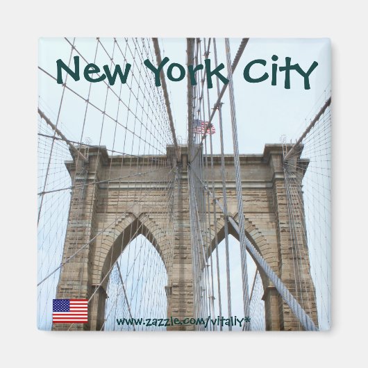 New York City Brooklyn brug magneet ontwerp (Voorkant)