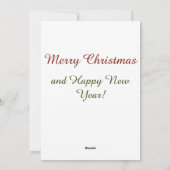 New York City Brownstone Kerst Kaart (Achterkant)