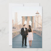 New York City bruid & bruidegom Save the Date (Achterkant)