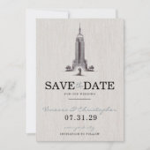 New York City bruid & bruidegom Save the Date (Voorkant)