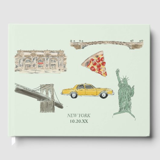 New York City bruiloft Gastenboek (Voorkant)