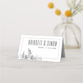 New York City bruiloft | Kaarten voor tabelnaam pl (Achterkant)