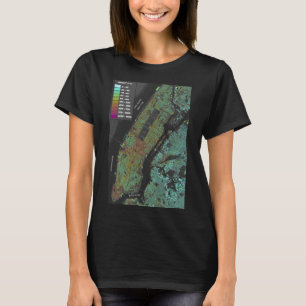 New York City Building Hoogte Kaart Sticker T-shirt