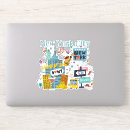 New York City Cartoon Style Sticker