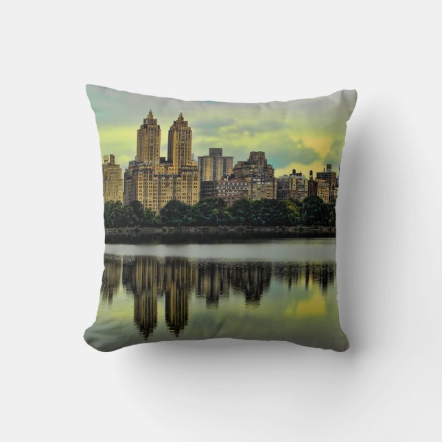 New York City Central Park Skyline Kussen (Voorkant)