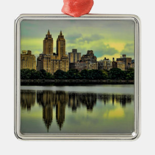 New York City Central Park Skyline Metalen Ornament