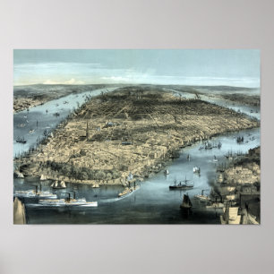 New York City Circa 1850 Poster