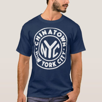 New York City Circle Chinatown Wit T-shirt
