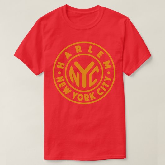 New York City Circle Harlem Gold T-shirt (Design voorkant)