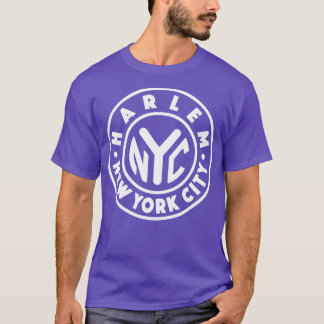 New York City Circle Harlem White T-shirt