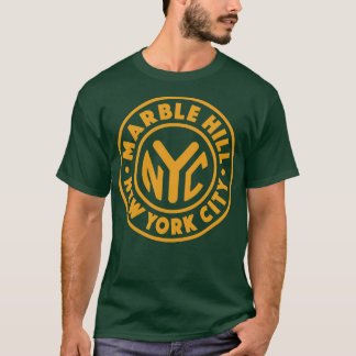  New York City Circle Marble Hill Gold T-shirt