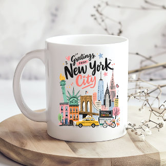 New York City Coffee NYC Skyline Koffiemok