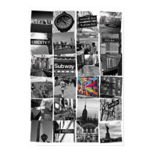 New York City collage van fotografen, wit